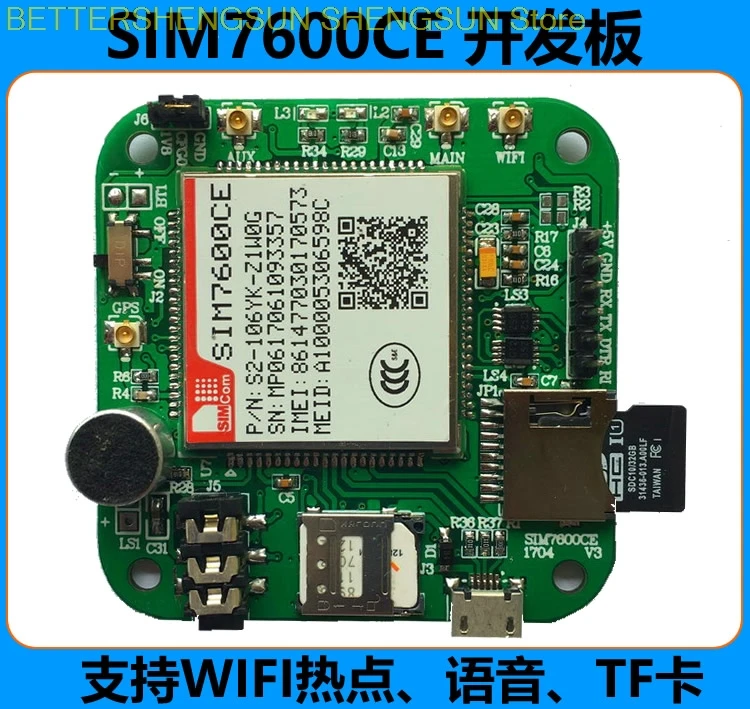 

The 4G module Netcom SIM7600CE development board support WIFI voice 7100CMIFI support GPS TF Card