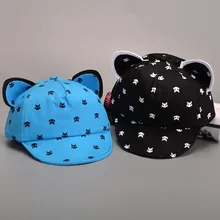 Children Cartoon Casual Baseball Caps Fashion Cat Ears Kids Hats Adjustable Hip Hop Snapback Boy Girl Casquette Youth Visor Cap
