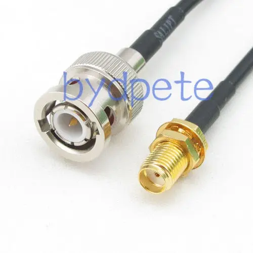 RG174 RF pigtail BNC контактный штекер для SMA женский переборка кабель Перемычка 4 дюйма ~ 10
