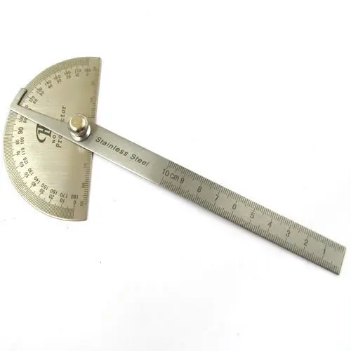 

Stainless Protractor Round Head Angle Finder Craftsman Rule Ruler Machinist Tool