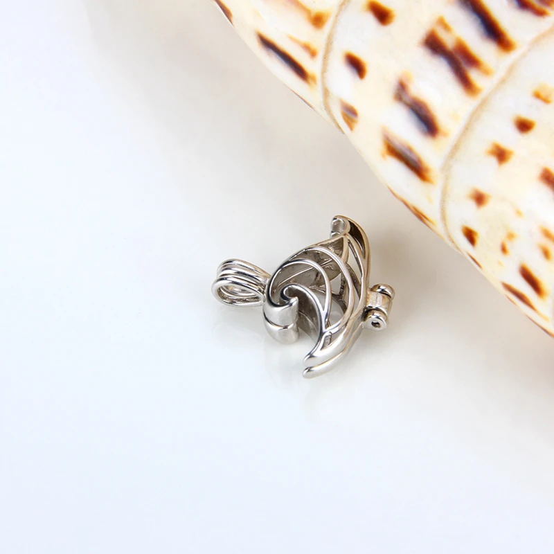 CLUCI 3 шт. морская волна в форме для женщин серебро 925 ювелирные изделия кулон для цепочки и ожерелья 925 пробы Серебряный кулон с жемчугом