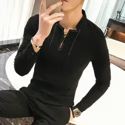 Китайский Стиль хлопок Для мужчин рубашка Новый 2018 Мода Стенд воротник Повседневное Мужской рубашка Slim Fit Для мужчин s рубашки с длинными