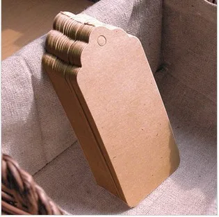 Wholesale Scallop Kraft Blank Hang tag Retro Gift Table Number cards 100pcs/lot High Quality 350g Tag | Дом и сад