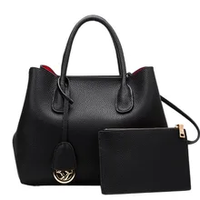 2 шт./компл. женская сумка для дам модная сумка на плечо женская из натуральной кожи повседневная женская сумка-шоппер женские сумки с кошельком