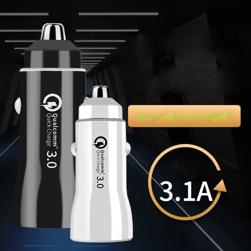 سريع تهمة 3.0 شاحن سيارة ثنائي USB QC 3.0 V 3.1A سريع شاحن آيفون سامسونج Xiaomi الهاتف المحمول اللوحي GPS سريع تهمة 3.0 شاحن سيارة ثنائي USB QC 3.0 V 3.1A سريع شاحن آيفون سامسونج Xiaomi الهاتف المحمول اللوحي GPS