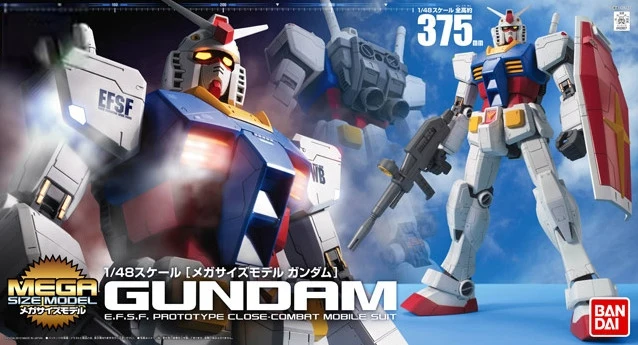 Bandai Gundam 1/48 Мега Размер RX-78-2 модель мобильного костюма наборы пластиковых моделей