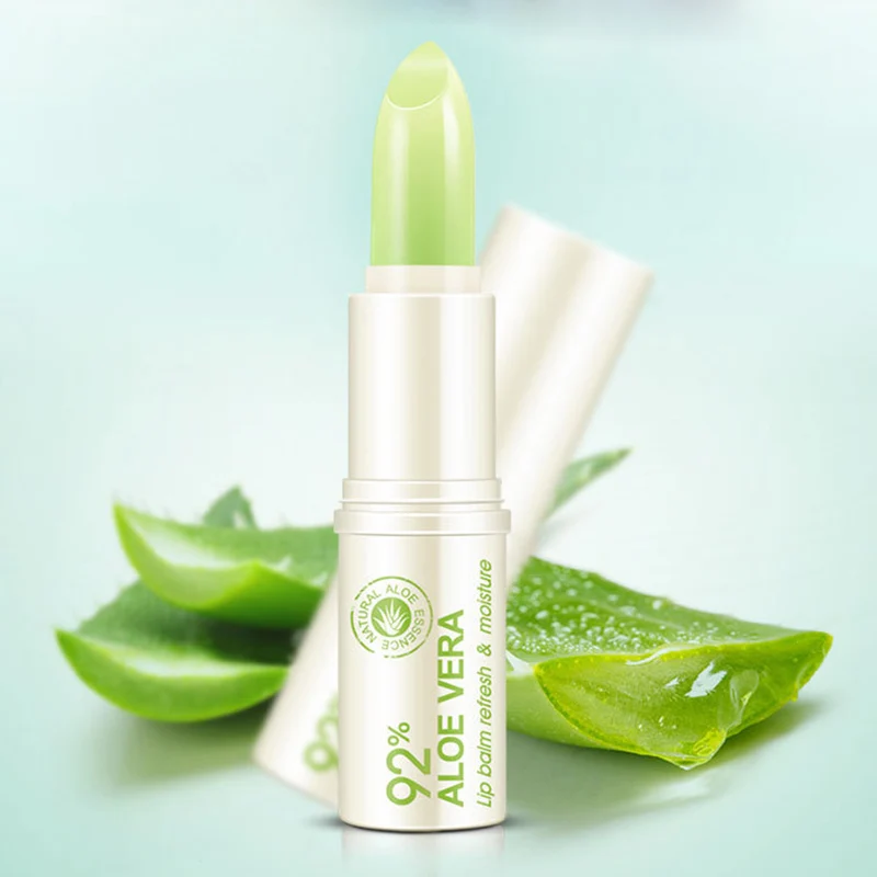 1PC Moisture Lip Balm Long Lasting lipstick Aloe Nonstick Cup Balm Anti Aging Makeup Lip Care