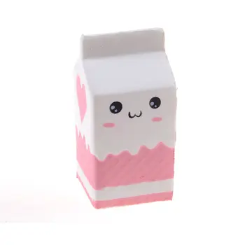

1pc Squishy Milk Box Carton Slow Rising Phone Straps Pendant Sweet Cream Scented Bread Kids Fun Toy Gift