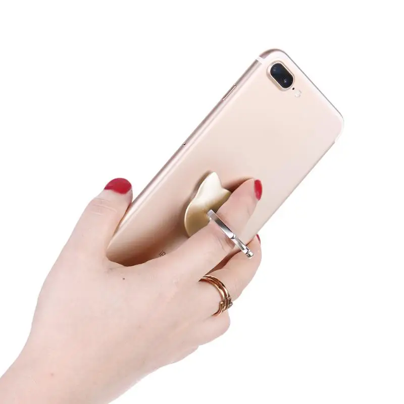 3D Cat Shape 360 Degree Finger Ring Mobile Phone Stand Holder for iPhone Samsung Huawei Xiaomi Smart Phones Universal Promotion