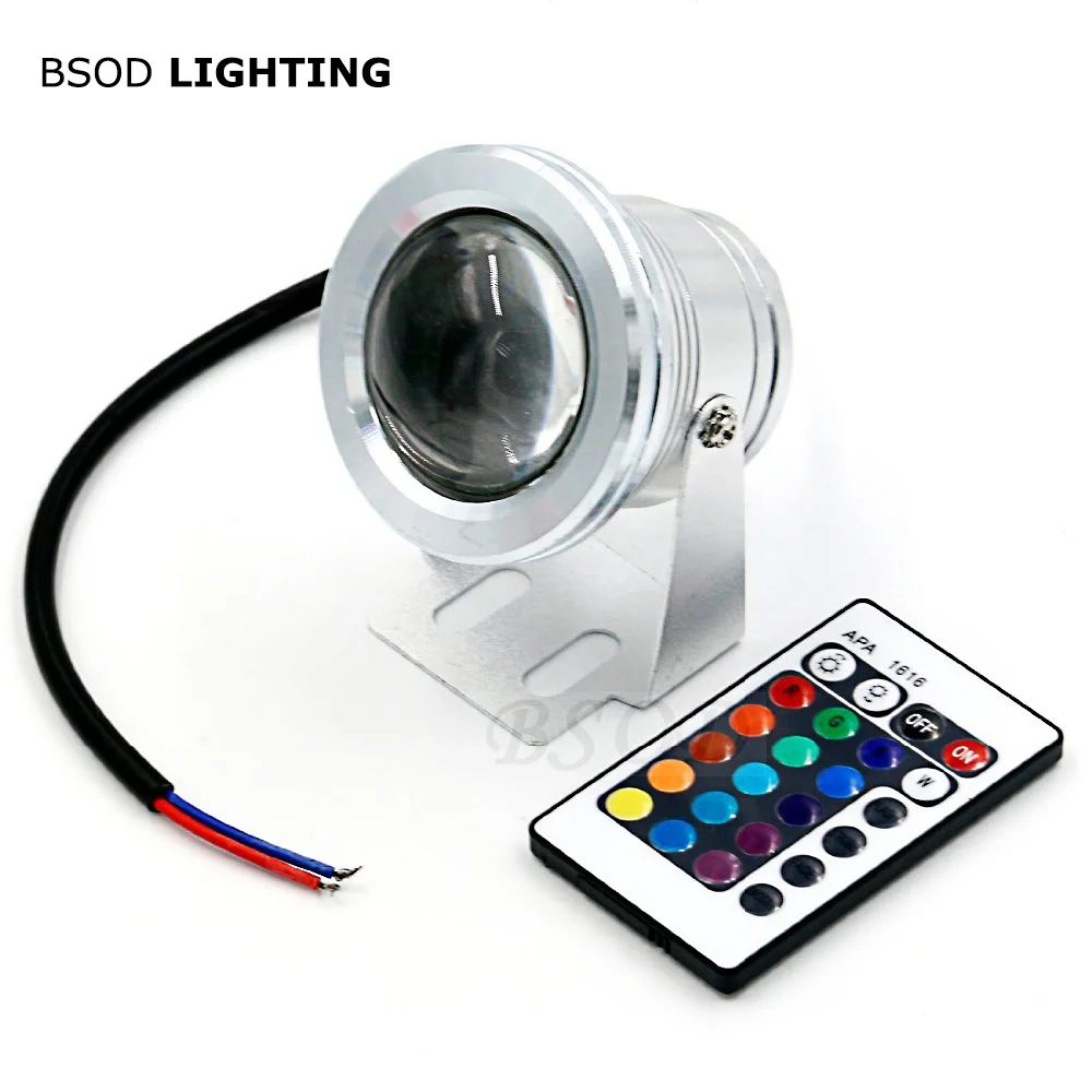 BSOD 10 Pack 10W LED Underwater Pond Light 12V Waterproof IP68 White/Warm/Red/Green/Blue/ RGB Fountain Pool Spot Lamp | Лампы и