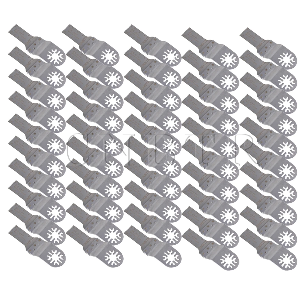 

50 PCS CNBTR 20x40mm Silver Universal Stainless Steel Oscillating Saw Blade