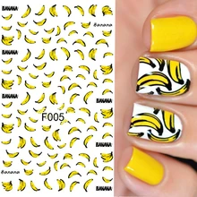 Банан Фрукты наклейки водяные наклейки для ногтей Искусство Обертывания DIY Дизайн ногтя маникюрные