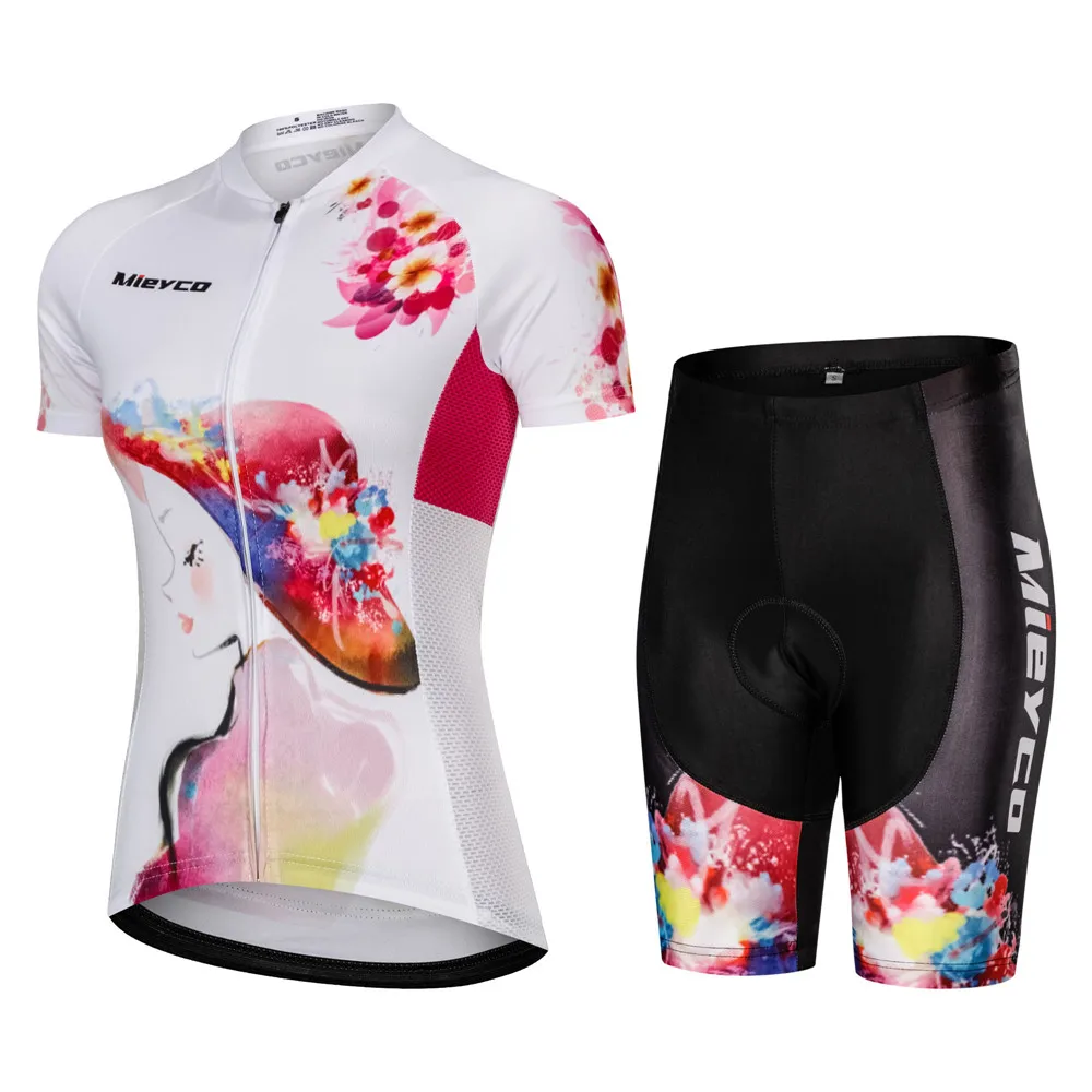 Профессиональная команда Велосипедная одежда для женщин с коротким рукавом набор велосипедных Джерси Спортивная Одежда MTB быстросохнущая Женская одежда для дорожного велосипеда Женская езда - Цвет: 9
