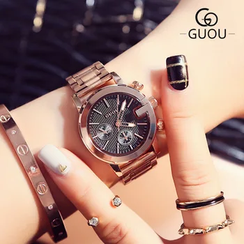 

New Fashion Luxury Watch Women Stainless steel watch high quality Watches 30M waterproof quartz Wrist Watch relogio feminino