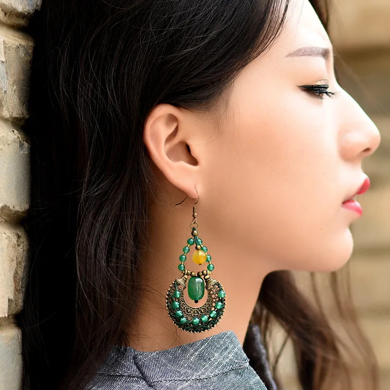 

women earring new copper alloy high quality vintage fashion jewelry accessories wholesale retail girl earrings D128