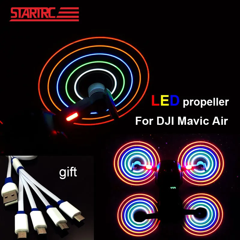 STARTRC-DJI-Mavic-Air-propellers-LED-Flash-Propeller-USB-Charger-Easy-to-mount-secure-For-Mavic