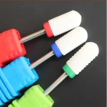 Профессиональный резак для ногтей для маникюра, керамическая полировка, двухступенчатая круглая головка, керамическая головка, электрическая дрель для дизайна ногтей