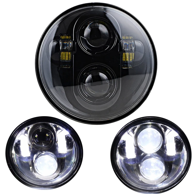 5 3/" светодиодные фары мотоцикла для светодиодных фар DRL angel eye led 5,75" для sportster 883