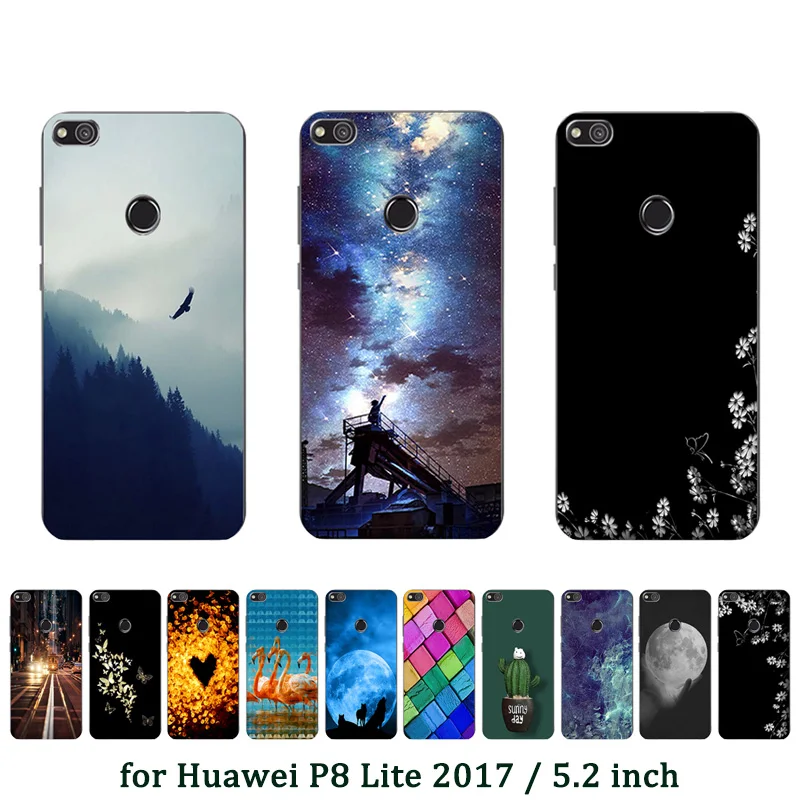 Мягкий чехол из ТПУ для телефона Huawei P8 Lite 2017/Honor 8 Lite/P9 2017/Nova Lite/GR3 2017 Grimace |