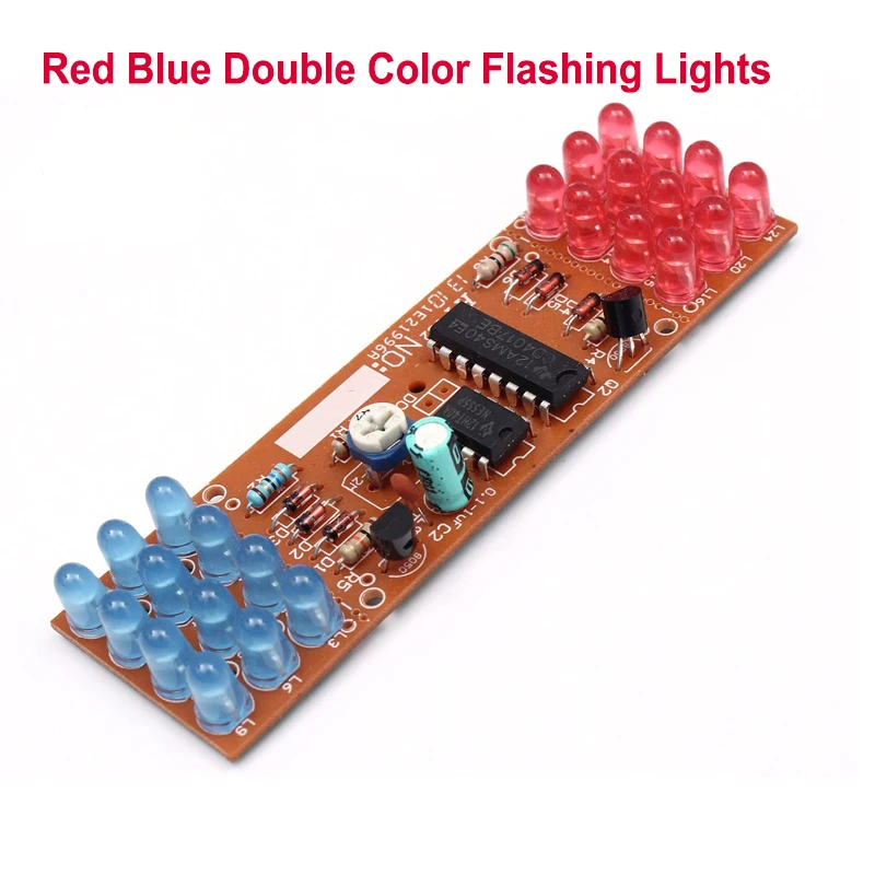 Мигающий светильник s DIY Kit стробоскоп NE555 + CD4017 набор для электронной практики
