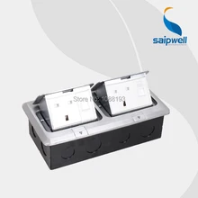 Роскошная золотая качественная напольная розетка в европейском стиле/2 банды телефонная розетка, компьютерная розетка SP-2F(220 В 13А