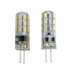 10 шт. G4 светодиодные лампы DC12V/AC220V SMD3014 24LED заменить 20 Вт галогенная лампа 360 Угол луча светодиодные лампы с мягкой силиконовой белый/теплый