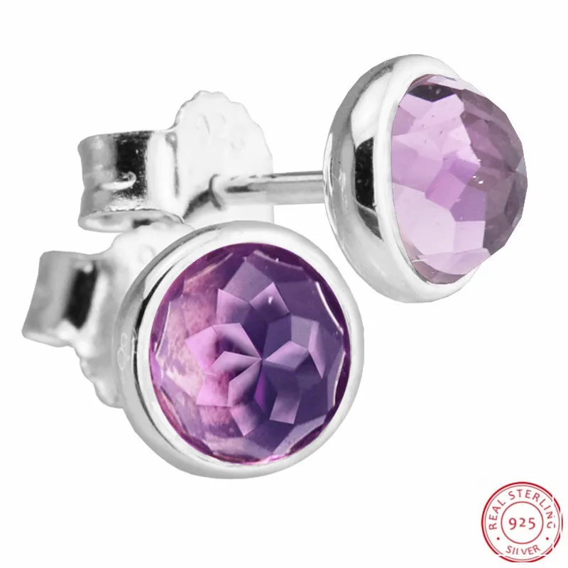 Женские серьги гвоздики в виде капли с аметистом|stud earrings|earrings forearrings for women |