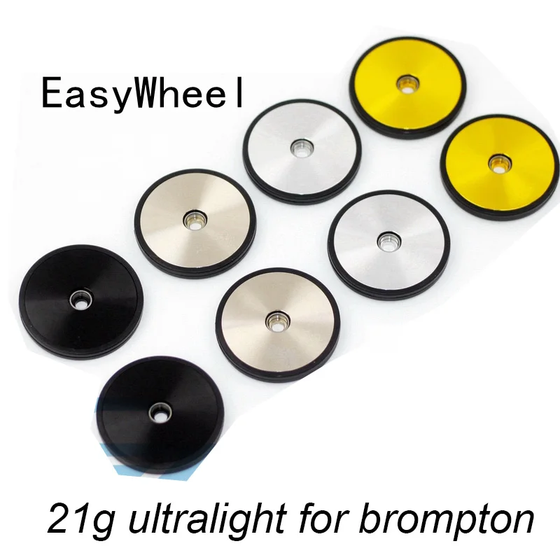 1 pair Seal Bicycle Easywheel 4 Colors Aluminum Alloy Bearing Super Lightweight Easy Wheels Rollers For Brompton 21g/pcs