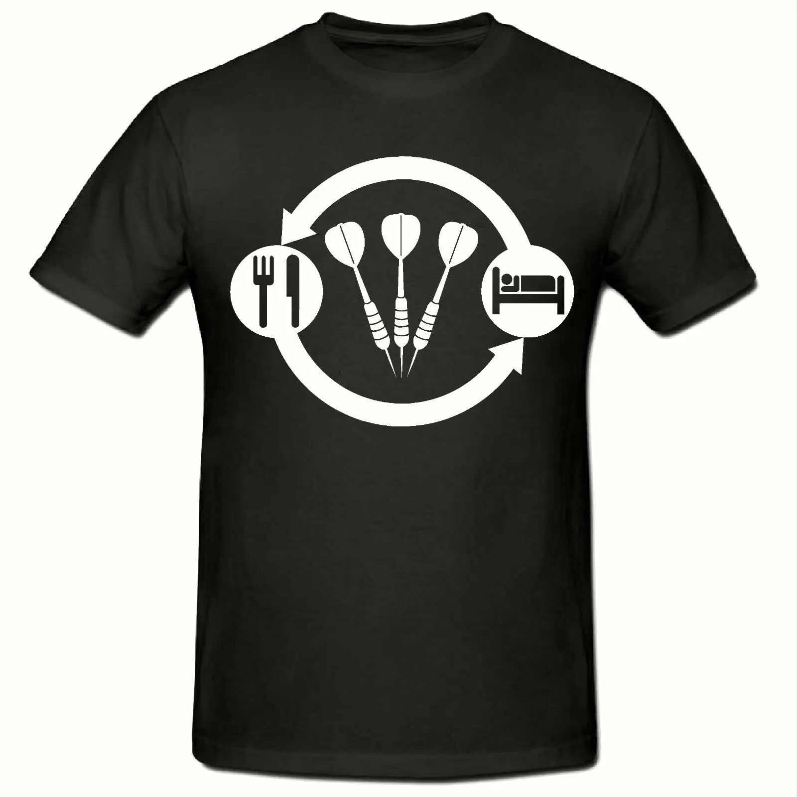 EAT SLEEP DARTS ROUTINE T SHIRT FUNNY NOVELTY MENS SM-2XL2019 hot tees Top Summer 'S fashion Shirt cheap wholesale | Мужская одежда