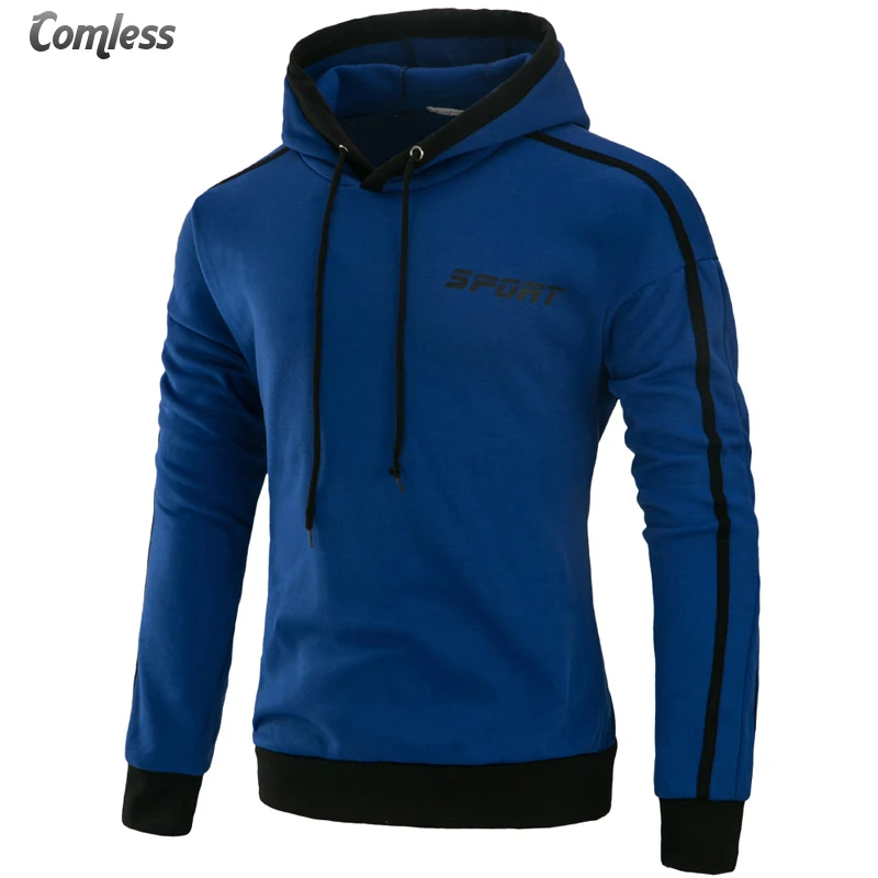 2017 модные толстовки мужские Sudaderas Hombre хип-хоп Брендовые однотонные с капюшоном