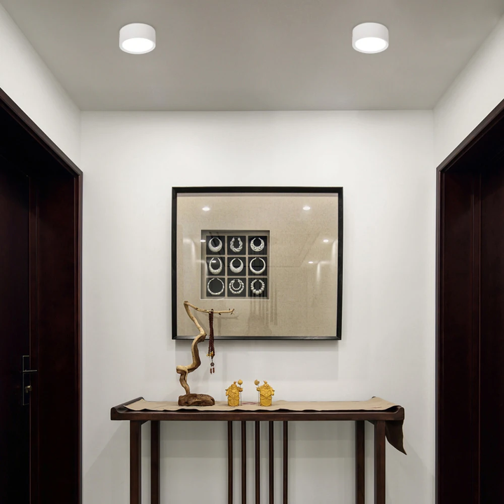  [DBF]Ultra-thin LED Surface Mount Ceiling Lamp 3W 5W 7W 9W Black/White/Gold Housing Ceiling Spot La - 32971335954