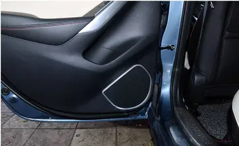 

For Mazda 6 M6 Atenza 2013-2015 Car Door Speaker Ring Frame Cover trim Chrome Interior