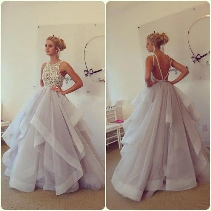 

Ball Gown Long High Neck Open Back Prom Dress with Lace 2015 Fashionable Vestidos De Festa Vestido Longo Abendkleider BP44