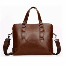 crazy horse leather Men’s Briefcase handbags messenger bags Business travel bag man vintage men shoulder crossbody bag LI-602