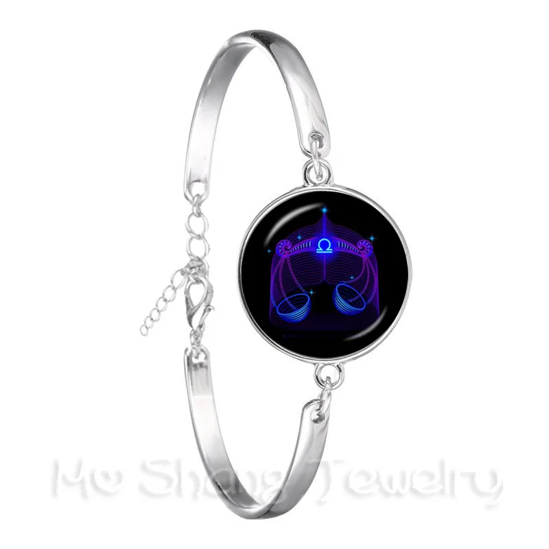 Браслет с знаками Зодиака Libra/Scorpio/Sagittarius/Capricorn/Aquarius/Pisces 12 созвездий кабошон