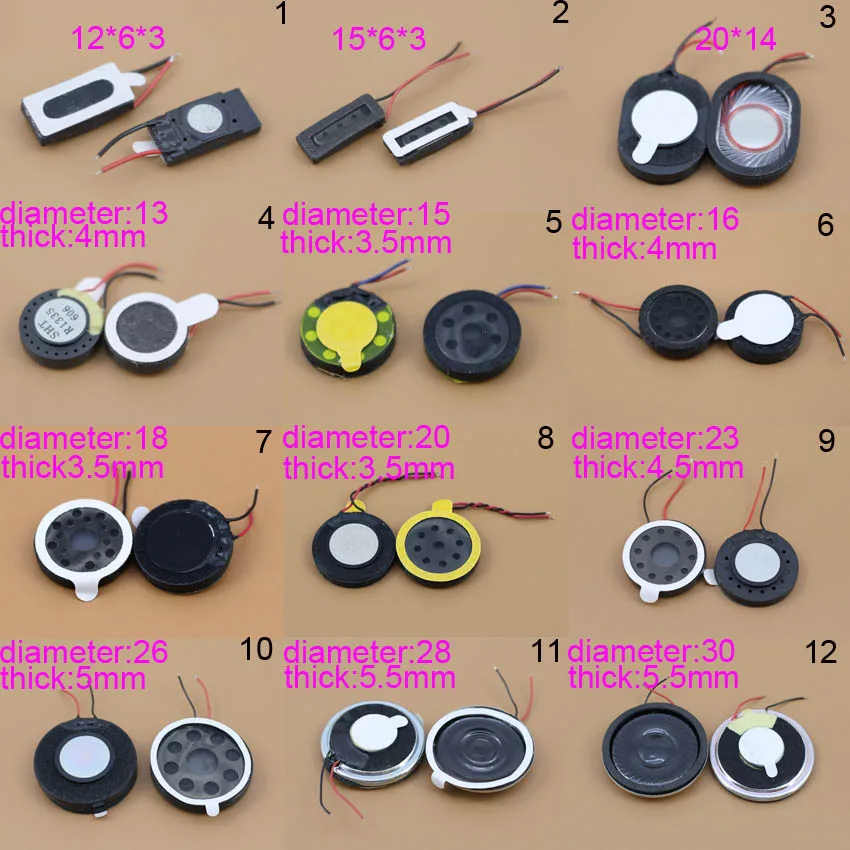 Mobile Phone Speaker phone Round 13 16 18 20 23 26 28mm Ringer
