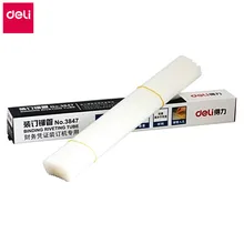 Deli 100 шт./кор. связывающая Клепаная трубка s нейлоновая связывающая Клепаная трубка флюоресцентная Привязка Клепаная трубка офисная прищепка поставка