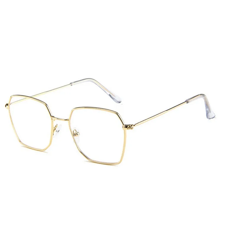 

New Flat Frame With Film Fashion Harajuku Plastic Glasses Frame With Lens Cute Women Prismatic Shape Eyeglass 4 Colors Vintage