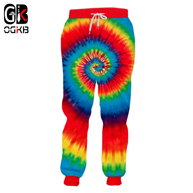 OGKB Jogger pants Hombre, лидер продаж, Длинные свободные 3D спортивные штаны с принтом радуги, хип-хоп, большие размеры, 5XL, одежда унисекс, весенние спортивные штаны
