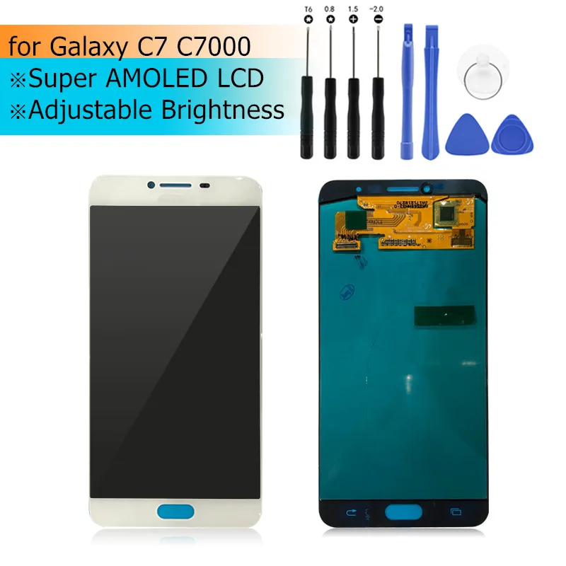 

SUPER AMOLED For Samsung Galaxy C7 C7000 LCD Display Touch Screen Digitizer Assembly LCD Display for Galaxy C7 C7000 Repair Part