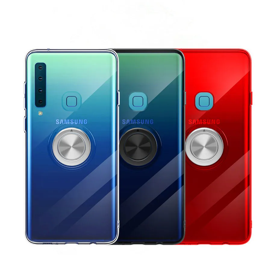 

Clear Magnetic Phone Cover Case for Samsung Galaxy A9 2018 Case Soft TPU Adsorption Case