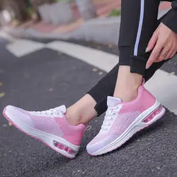 Спортивные кроссовки Для женщин летние кроссовки амортизацию сетки обувь спортивные женские спортивные кроссовки розовые кроссовки