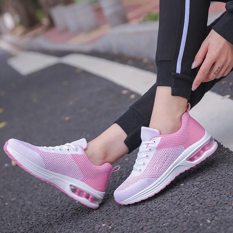 

Sport Running Shoes Women Summer Sneakers Cushioning Mesh Shoes Sport Woman Gym Trainers Pink Sneakers Running Trainers
