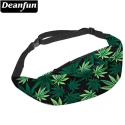 Deanfun 3D печатных поясные сумки зеленые листья поясная сумка с молнией для женщин Путешествия YB7