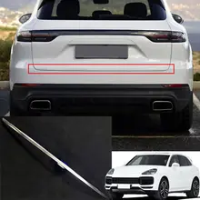 Steel Rear Trunk Lid Tailgate Door Cover Trim 1pcs For Porsche Cayenne 2018-2019 1pcs for bmw body door tailgate tail cover rear cover plug connector used