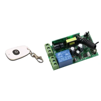 

315/433Mhz Universal Wireless Remote Control Switch AC250V 220V 110V 85V 1CH Relay Receiver Module and RF White Remote Controls