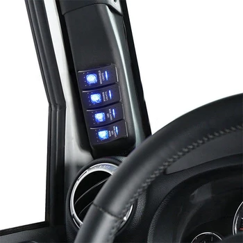 

Side Pillar Switch Panel Replace A-Pillar LED Rocker For Jeep Wrangler JK Blue Auto Left Kit 2011-2018