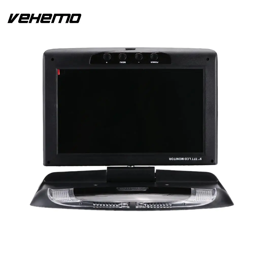

Vehemo 9 Inch Ultra-Thin Portable Universal Car Monitor Flip Down Roof Mount Monitor Automotive Car DVD Monitor Reversing Image
