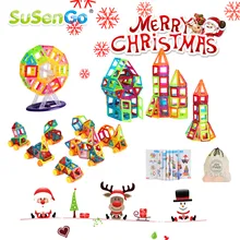 SuSenGo Mini Size 40 60 80 90 Piece Magnetic Designer Building Blocks Bricks 3D font b