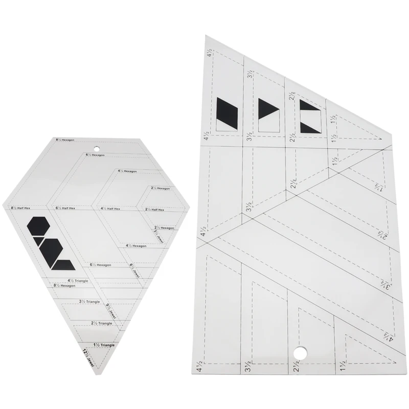 

1 Pcs DIY Patchwork Rulers Combination Advanced Acrylic Patchwork Ruler Thickness 3mm Support Large Orders Tailor Ruler Fabric